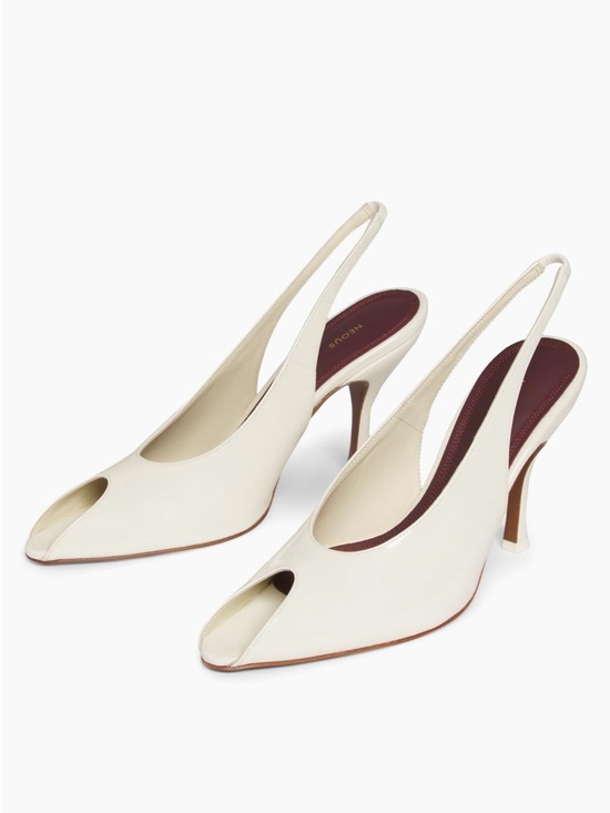 Neous Shoes - NEOUS Hamal Women's Cream Slingback Pointed-Toe Heels 37
